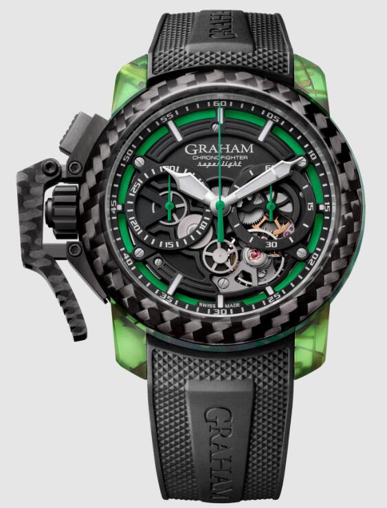 Replica Graham Watch 2CCCK.G01A Chronofighter Superlight Carbon Skeleton Green